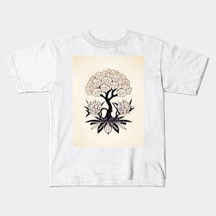 Japanese Art - Gold Tree Kids T-Shirt